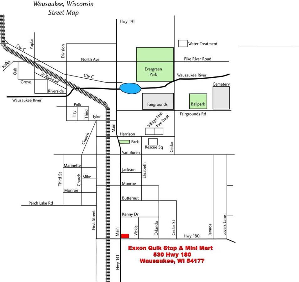 Exxon Quik Stop & Motel Wausaukee Luaran gambar